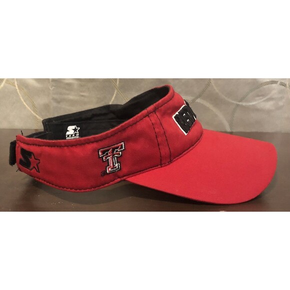 Texas Tech University Visor Red Raiders Team Starter NCAA Golf Tennis Black Logo - Picture 2 of 9